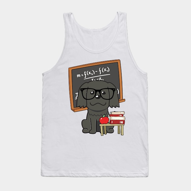 Funny Black dog is teaching Tank Top by Pet Station